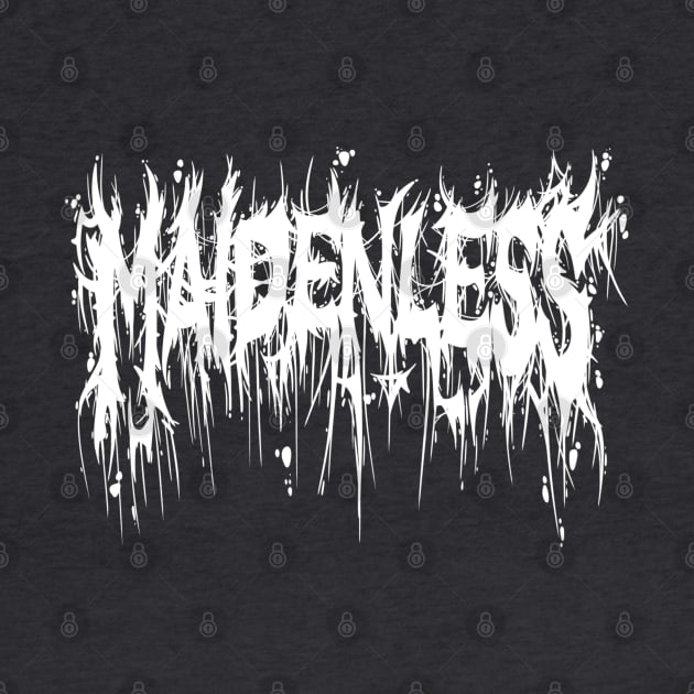 Maidenless white metal font by Proxxichu